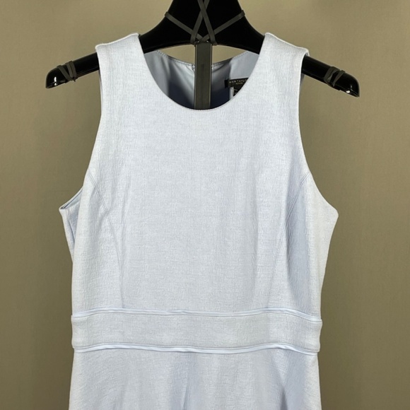 NEW Ann Taylor Dress Womens 4 petite blue fit flare cocktail classic colorful - Picture 2 of 10